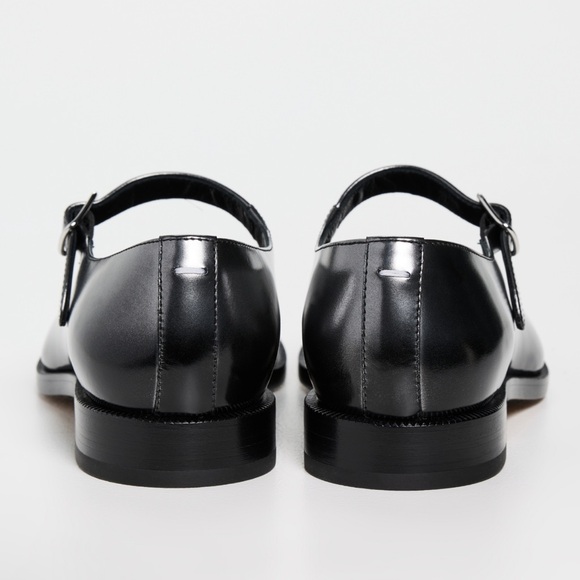 NEW Maison Margiela Mary Jane Tabi Leather Flats Silver Black Size 36 NIB - Picture 10 of 16